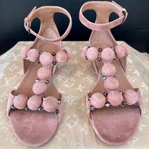 FLASH VALENTINE’S SALE Alaia Bombe Suede Studded Sandals